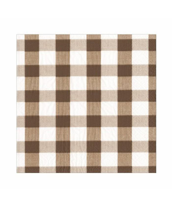 Servietter lunsj -Gingham Sjokolade