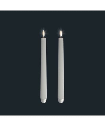 LED Kronelys 2 pk - Hvit 25cm