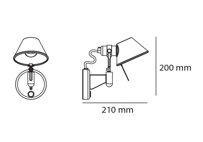 Tolomeo Micro Faretto vegglampe med bryter - Bilde 2