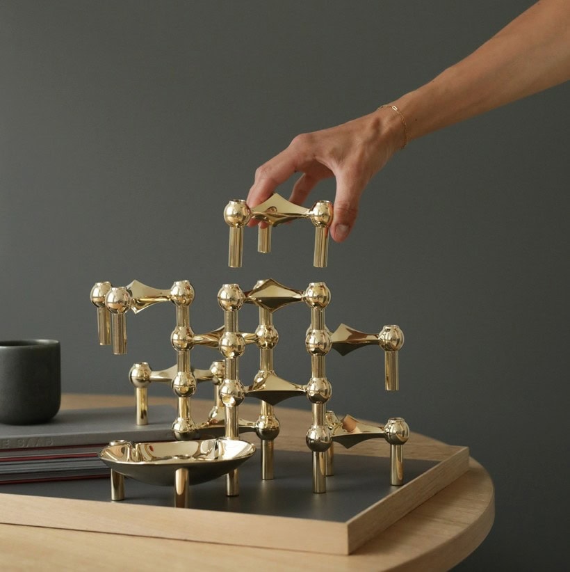 Nagel Candle Holder - Brass - Bilde 4