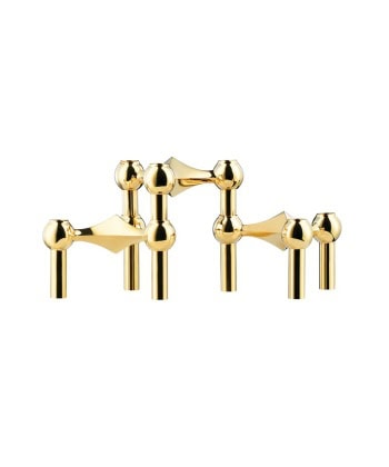 Nagel Candle Holder - Brass 3pk