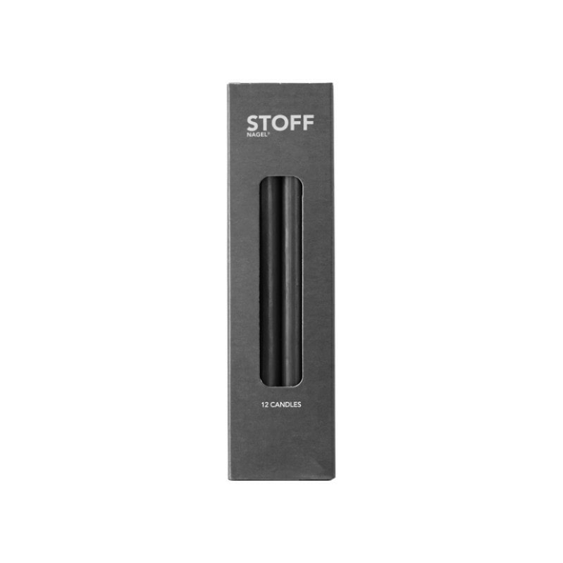 Nagel Candles sort, 12 pk