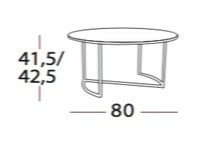 Ljå Coffee Table - Steel Ø80 - Bilde 2
