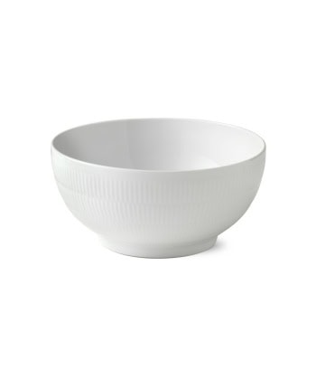 Hvit Riflet - Skål 310 cl