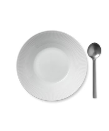 Hvit Riflet - Dyp tallerken Ø24cm - Bilde 2