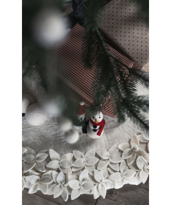 Juletreteppe i ullfilt -Snø - Bilde 4