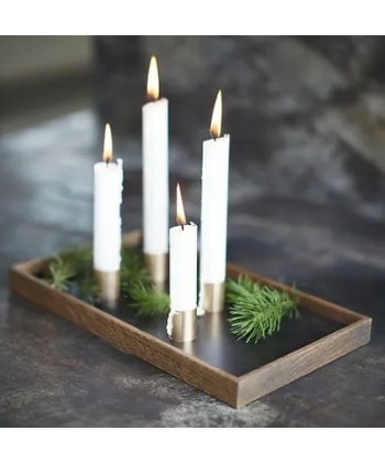 Lysbrett i mørk eik/messing - Bilde 2
