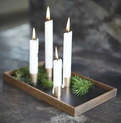 Lysbrett i mørk eik/messing - Bilde 2