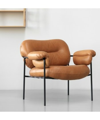 Bollo Loungestol - Vintage Cognacfarget skinn