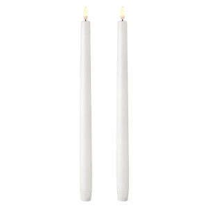 LED Kronelys 2pk – Hvit 35cm