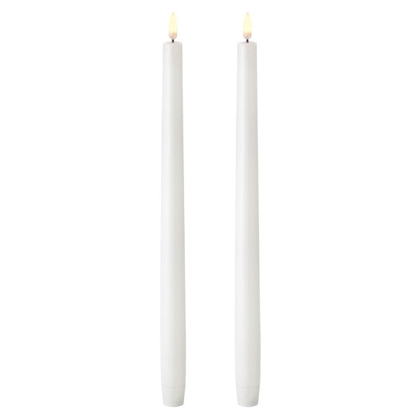 LED Kronelys 2pk – Hvit 35cm