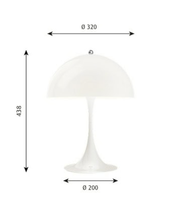 Panthella 320 Bordlampe opal - Bilde 4