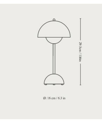 Flowerpot oppladbar bordlampe VP9, Ivory - Bilde 2