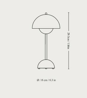 Flowerpot oppladbar bordlampe VP9, Ivory - Bilde 2