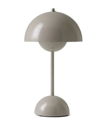 Flowerpot oppladbar bordlampe VP9, grey beige