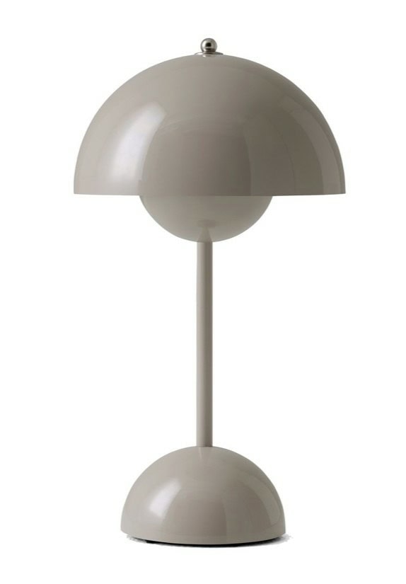 Flowerpot oppladbar bordlampe VP9, grey beige
