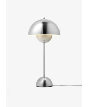 Flowerpot bordlampe VP3, polert stål