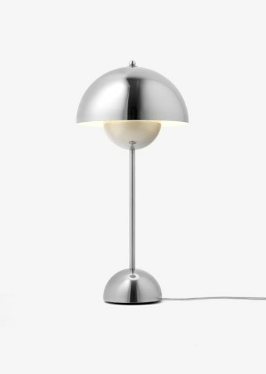 Flowerpot bordlampe VP3, polert stål
