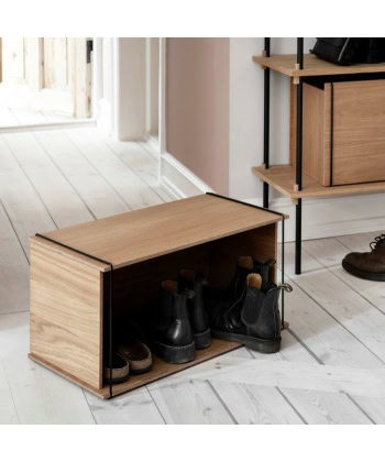 Storage box - eik/sort