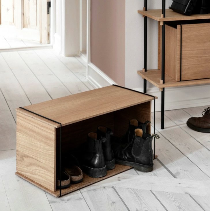 Storage box - eik/sort