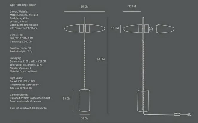 Bull Floor Lamp -Utstilling - Bilde 2