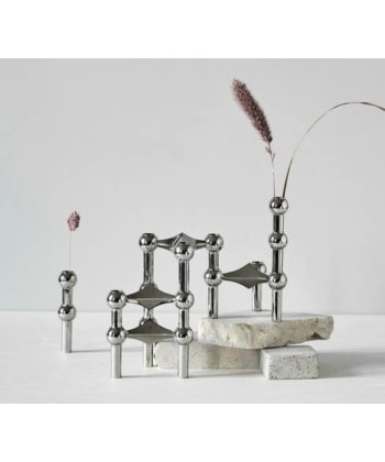 Nagel Candle Holder - Chrome 3pk - Bilde 3