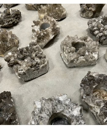 Crystal Stone - Unique, T-light brown