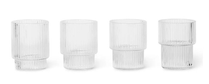 Ripple glass small - 4pk