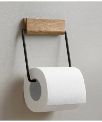 Toalettrullholder - oak/ black - Bilde 2