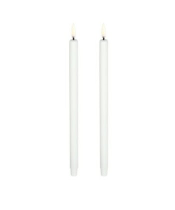 LED minilys 2 pk - 1,3 x H25cm Hvit
