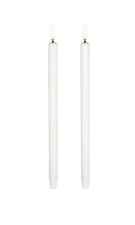 LED minilys 2 pk - 1,3 x H25cm Hvit