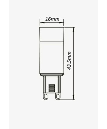 Alternative view of LED G9 4W DIM