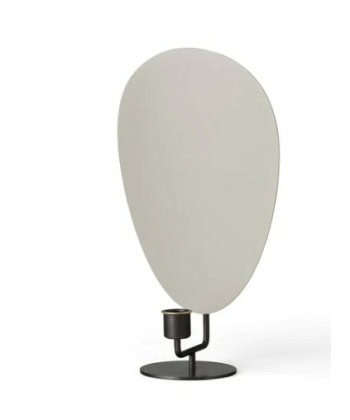 Lysestake Flambeau H30 bronzed brass/grey