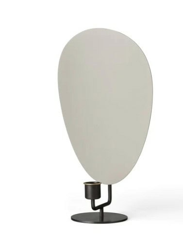 Lysestake Flambeau H30 bronzed brass/grey