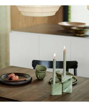 Lysestake Monolith - grønn marmor