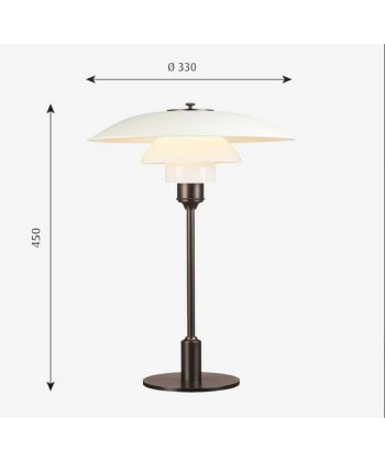 PH 3 1/2 - 2 1/2 Bordlampe - hvit - Bilde 2