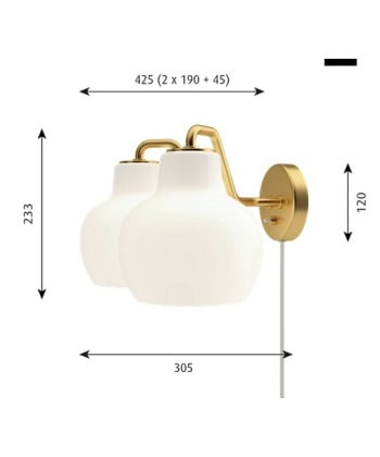 VL Ring vegglampe - dobbel - Bilde 2