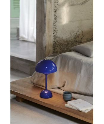 Flowerpot oppladbar bordlampe VP9, Cobalt Blue - Bilde 2