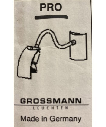 PRO Vegglampe Lang arm -Matt messing