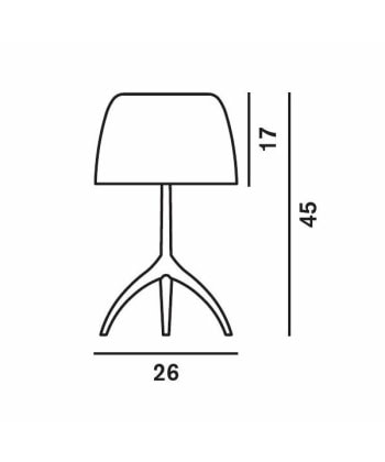 Lumiere bordlampe Grande hvit / sort crome - Bilde 2