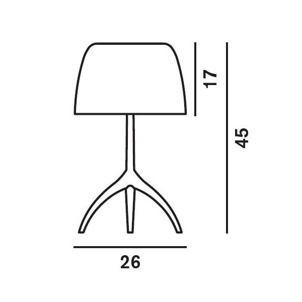 Lumiere bordlampe Grande hvit / sort crome - Bilde 2