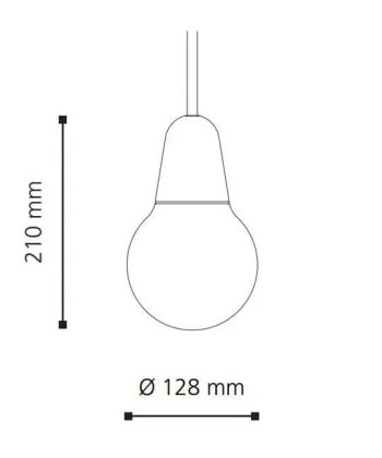 Alternative view of Bulb Fiction pendel matt hvit