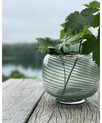 Vase, Swirl -Grønn