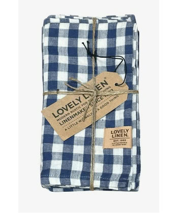 Linservietter, Misty 4pk Square Denim Blue