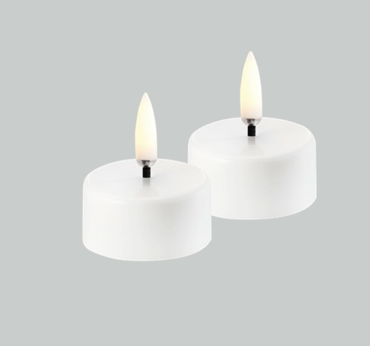 LED-telys oppladbare 2pk