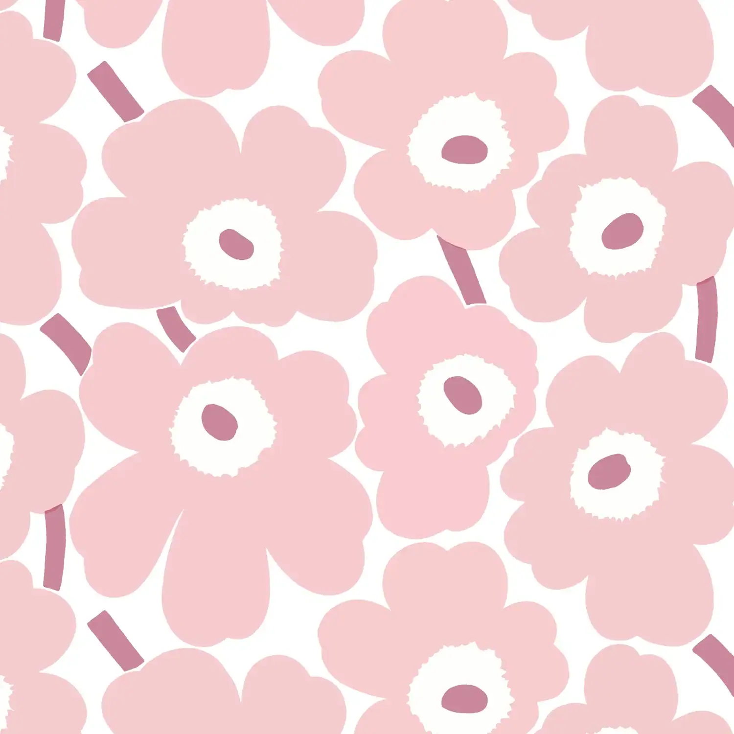 Papirservietter -Marimekko Mini Unikko Light pink, Lunsj
