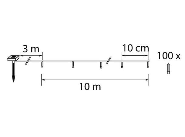 Kilau lyslenke Utendørs , Solcelle/Strøm -10m - Bilde 3