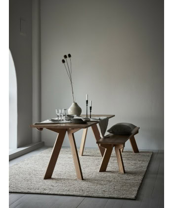 Gulvteppe, Hemp Wool Stripe -170x240 - Bilde 4