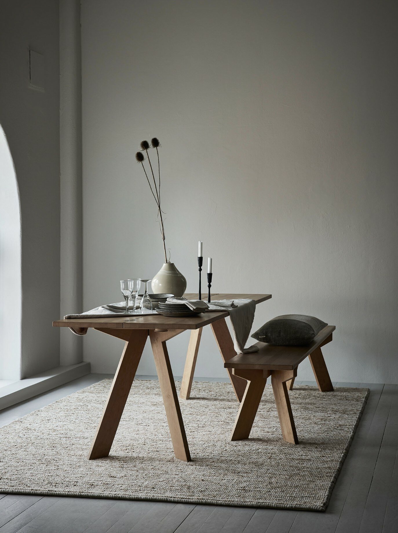 Gulvteppe, Hemp Wool Stripe -170x240 - Bilde 4