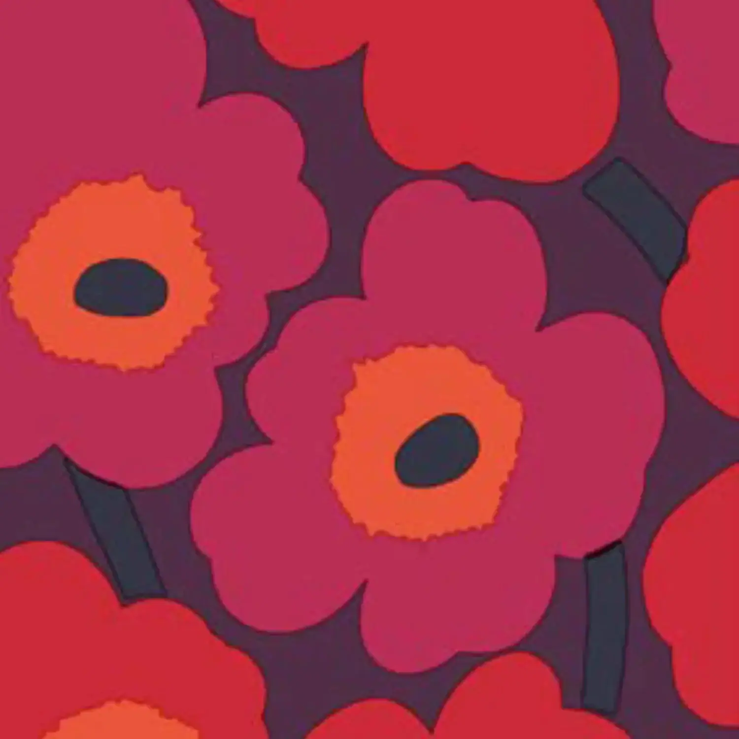 Papirservietter -Marimekko Unikko Red Lilac, Lunsj